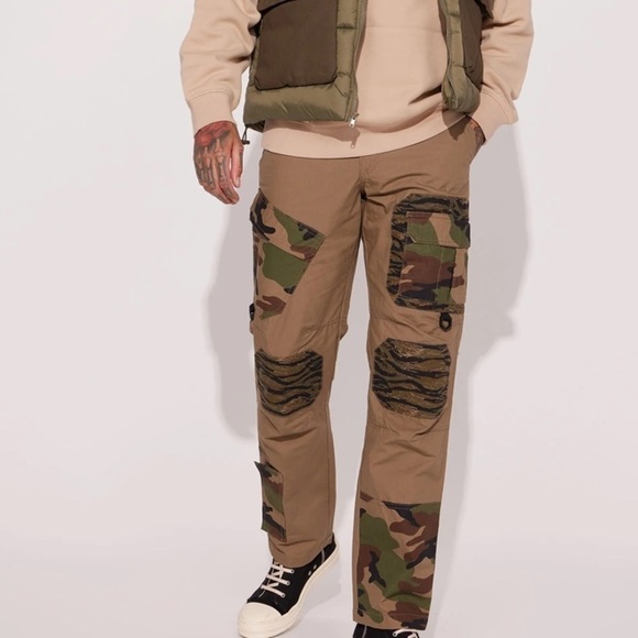 Patch up ripstop cargo men pants- Olive - Picture 2 of 8